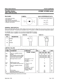 Datasheet BY229F-200 manufacturer Philips