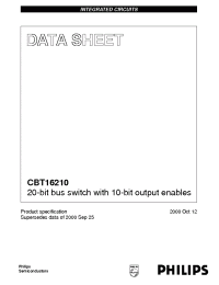 Datasheet CBT16210 производства Philips