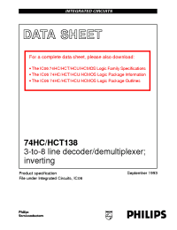 Datasheet HCT138 производства Philips