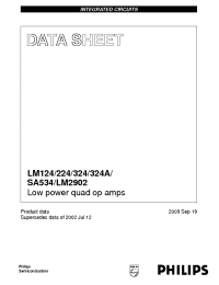 Datasheet LM124/BCA производства Philips