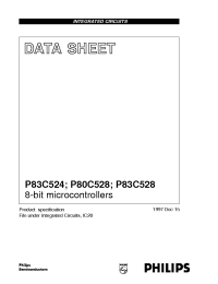 Datasheet P83C524FF производства Philips
