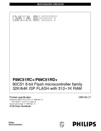 Datasheet P89C51RD+JA manufacturer Philips