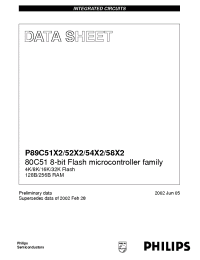 Datasheet P89C58X2FA производства Philips