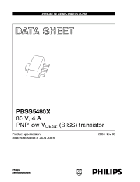 Datasheet PBSS5480X manufacturer Philips