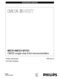 Datasheet PCA80C51BH-3P manufacturer Philips