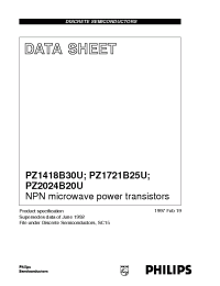 Datasheet PZ1418B30U manufacturer Philips