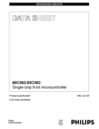 Datasheet S80C562-4A68 manufacturer Philips