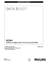 Datasheet S87C654-4B44 производства Philips