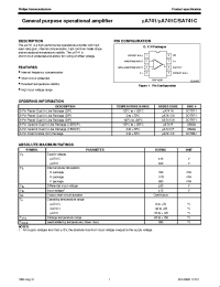 Datasheet SA741CN производства Philips
