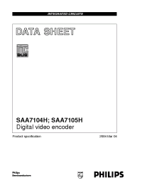 Datasheet SAA7104H производства Philips