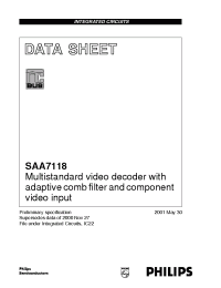 Datasheet SAA7118H производства Philips