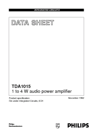 Datasheet TDA1015/N3 производства Philips