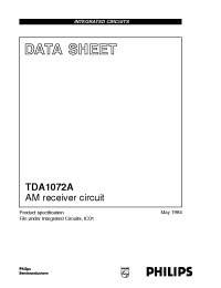 Datasheet TDA1072A производства Philips