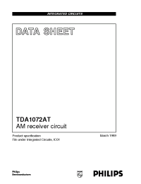Datasheet TDA1072AT производства Philips