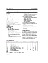 Datasheet TDA1301 производства Philips