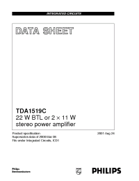 Datasheet TDA1519C/N2 производства Philips