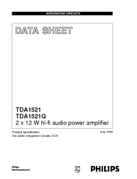 Datasheet TDA1521Q производства Philips