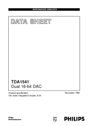Datasheet TDA1541 производства Philips