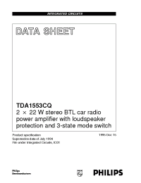 Datasheet TDA1553CQ производства Philips