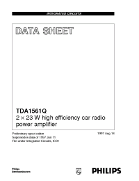 Datasheet TDA1561 производства Philips
