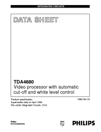 Datasheet TDA4680/V6 производства Philips