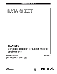 Datasheet TDA4800 производства Philips