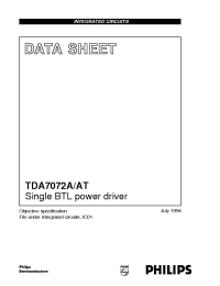 Datasheet TDA7072 производства Philips