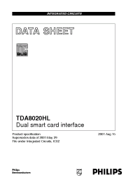 Datasheet TDA8020 производства Philips