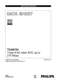 Datasheet TDA8754HL manufacturer Philips