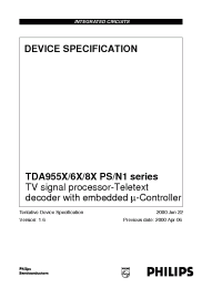 Datasheet TDA955X manufacturer Philips