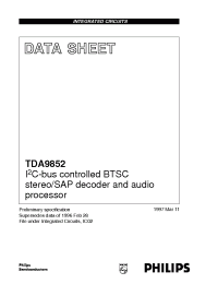 Datasheet TDA9852H manufacturer Philips