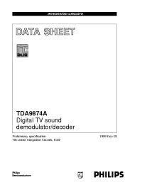Datasheet TDA9874AH manufacturer Philips