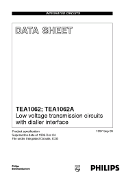 Datasheet TEA1062A/C4/M1 manufacturer Philips