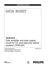 Datasheet TZA1015 производства Philips