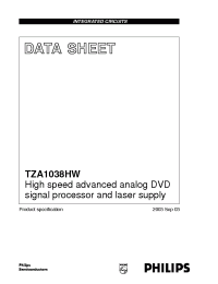 Datasheet TZA1038HW производства Philips