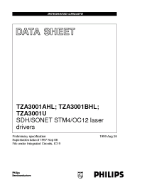 Datasheet TZA3001AHL производства Philips