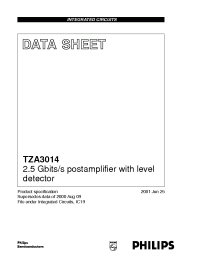 Datasheet TZA3014HT производства Philips
