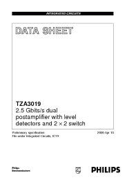 Datasheet TZA3019BHT производства Philips