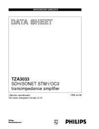 Datasheet TZA3033T производства Philips