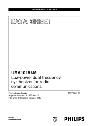 Datasheet UMA1015AM/C1 manufacturer Philips