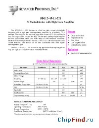 Datasheet SD112-45-11-221 производства Advanced Photonix