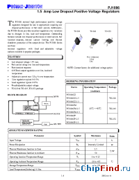 Datasheet PJ1086CM-2.5 производства Promax-Johnton