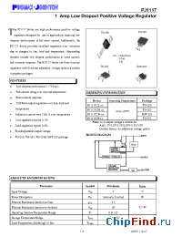 Datasheet PJ1117CW-1.5 производства Promax-Johnton