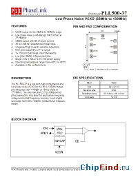 Datasheet P500-37WC производства PhaseLink