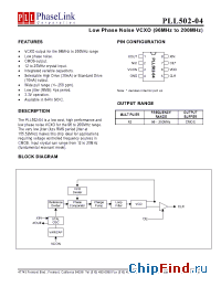 Datasheet P502-04HSC производства PhaseLink