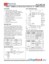 Datasheet P502-30DC производства PhaseLink