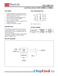 Datasheet P502-51HOC производства PhaseLink
