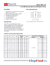 Datasheet P701-13SC производства PhaseLink