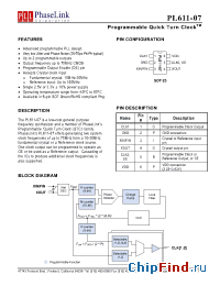 Datasheet PL611-07XXXTI-R производства PhaseLink