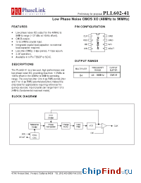 Datasheet PLL602-41XDM manufacturer PhaseLink